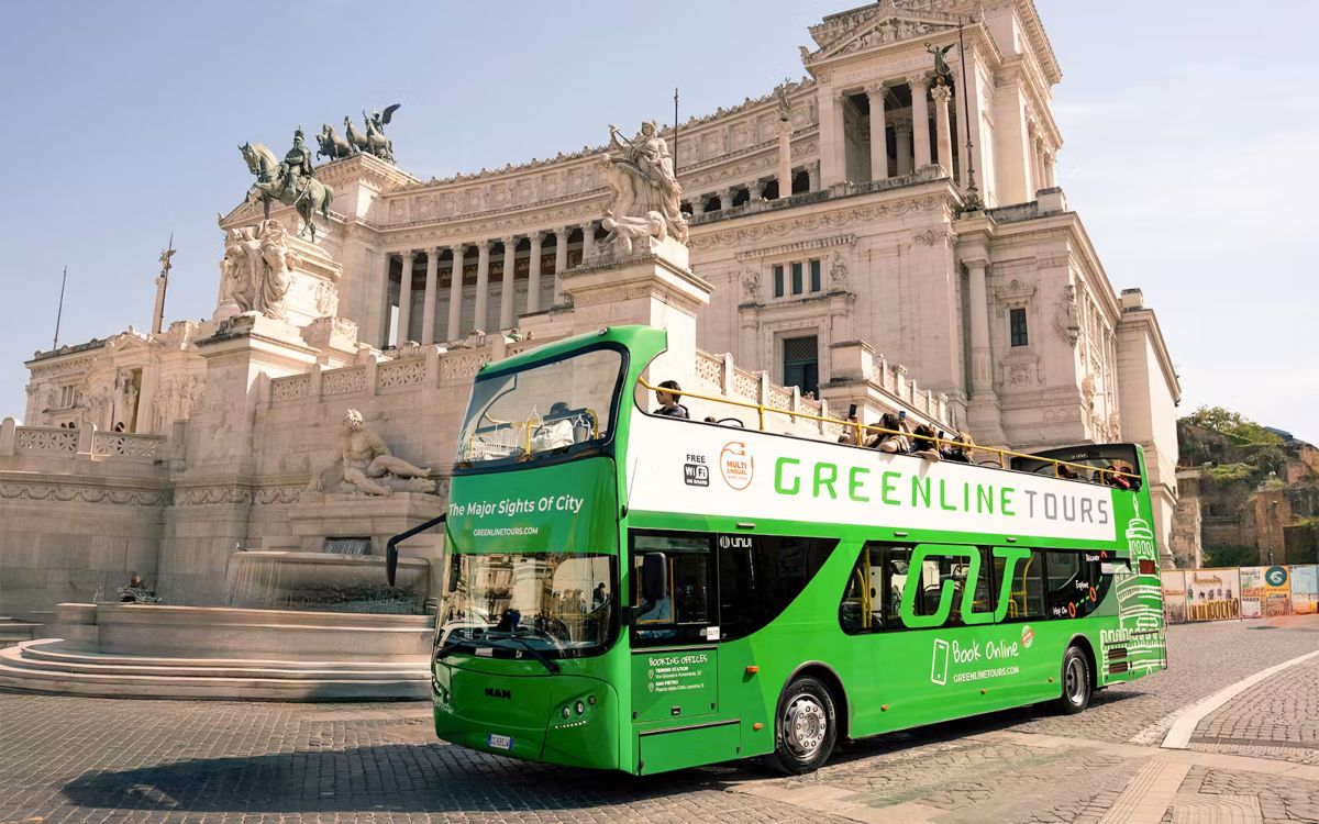 Green Line Tours double-decker bus in Rome