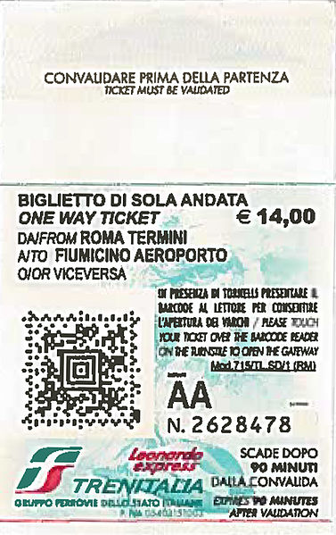 Leonardo Express Rome ticket